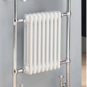 Florence Chrome Rail and White Radiator with Shelf