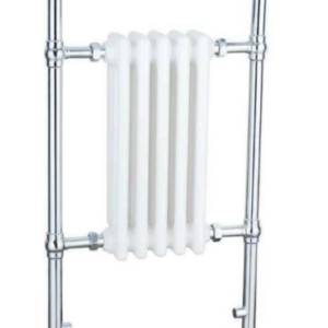 Mini Florence Chrome Rail - White Radiator