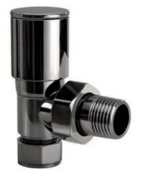 Round Black Nickel Valves Angled