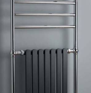 Venetian Rail with Towel Shelf Chrome with Anthracite Radiator