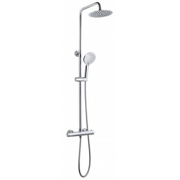 Ebony Round Thermostatic Bar Valve & Riser Kit