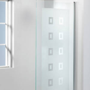 Genesis Square Frosted Bath Screen