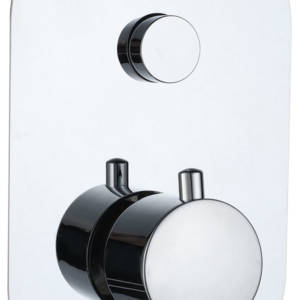 Rimini Round Single Thermostatic Push-Button Shower Valve