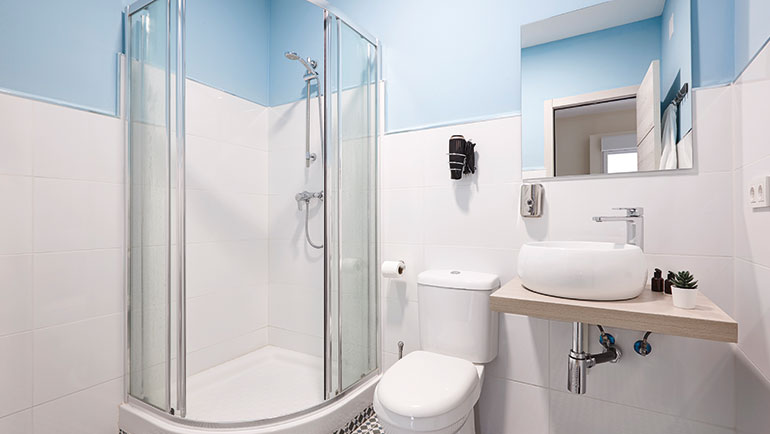How to put shower doors back on track