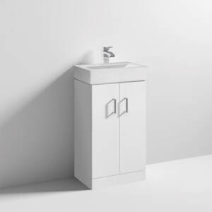 Nuie Cloakroom 450 Floor Standing Unit & Basin 1TH