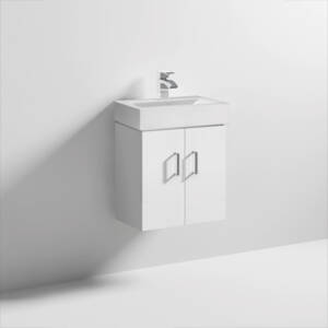Nuie Cloakroom 450 Wall Mounted Unit & Basin 1TH