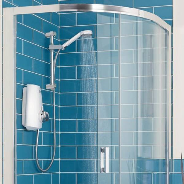 Aquastream Power Shower - White/Chrome - Image 3