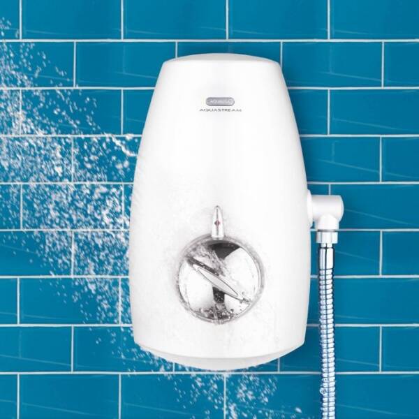 Aquastream Power Shower - White/Chrome - Image 2