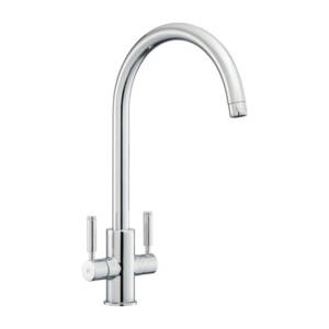 Rangemaster Intense Twin Lever Chrome Kitchen Mixer Tap