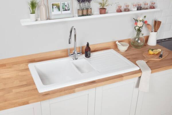 Rangemaster Rustic Fire Clay Ceramic Inset 1.5 Sink