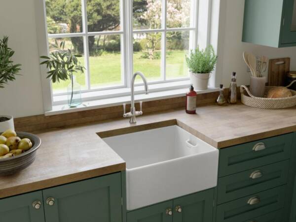 Rangemaster Grange Fire Clay Ceramic Sink White - Image 4