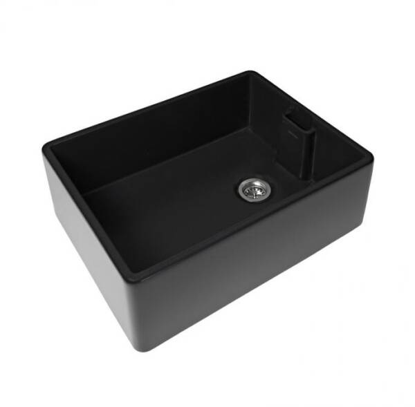 Rangemaster Grange Fire Clay Ceramic Sink Black - Image 3