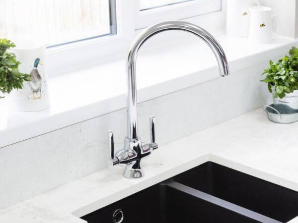 Cruciform Dual Lever Monobloc Tap - Chrome finish