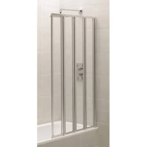 Artesan Hapi6 4 Fold Bath Screen Polished Silver