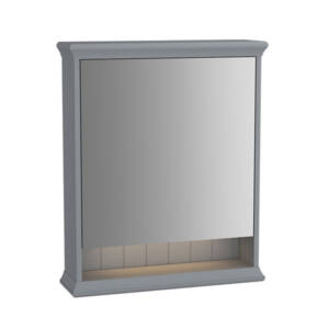 Vitra Valarte Mirror Cabinet with LED Lighting - Matt Grey