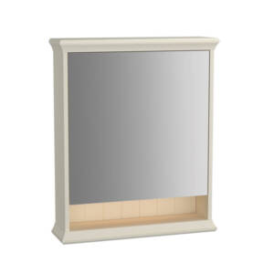 Vitra Valarte Mirror Cabinet with LED Lighting - Matt Ivory