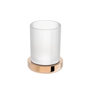 Roca Tempo Rose Gold Counter Top Glass Tumbler Holder