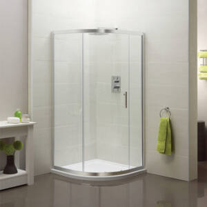 Artesan Hapi6 1200 x 900mm Single Offset Quadrant Door - Polished Silver